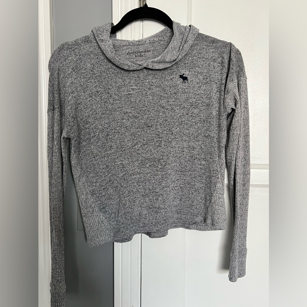 Abercrombie kids grey long sleeve with hood